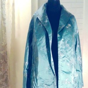 LUXE SILK - Seafoam Asian Robe
